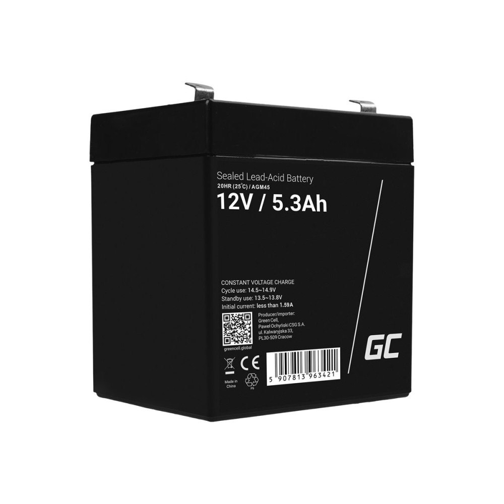 Green Cell Green Cell - alarm system battery - Bly-syra - 5.3 Ah