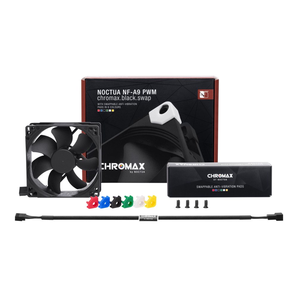 NOCTUA Noctua chromax NF-A9 PWM.black.swap - lådfläkt