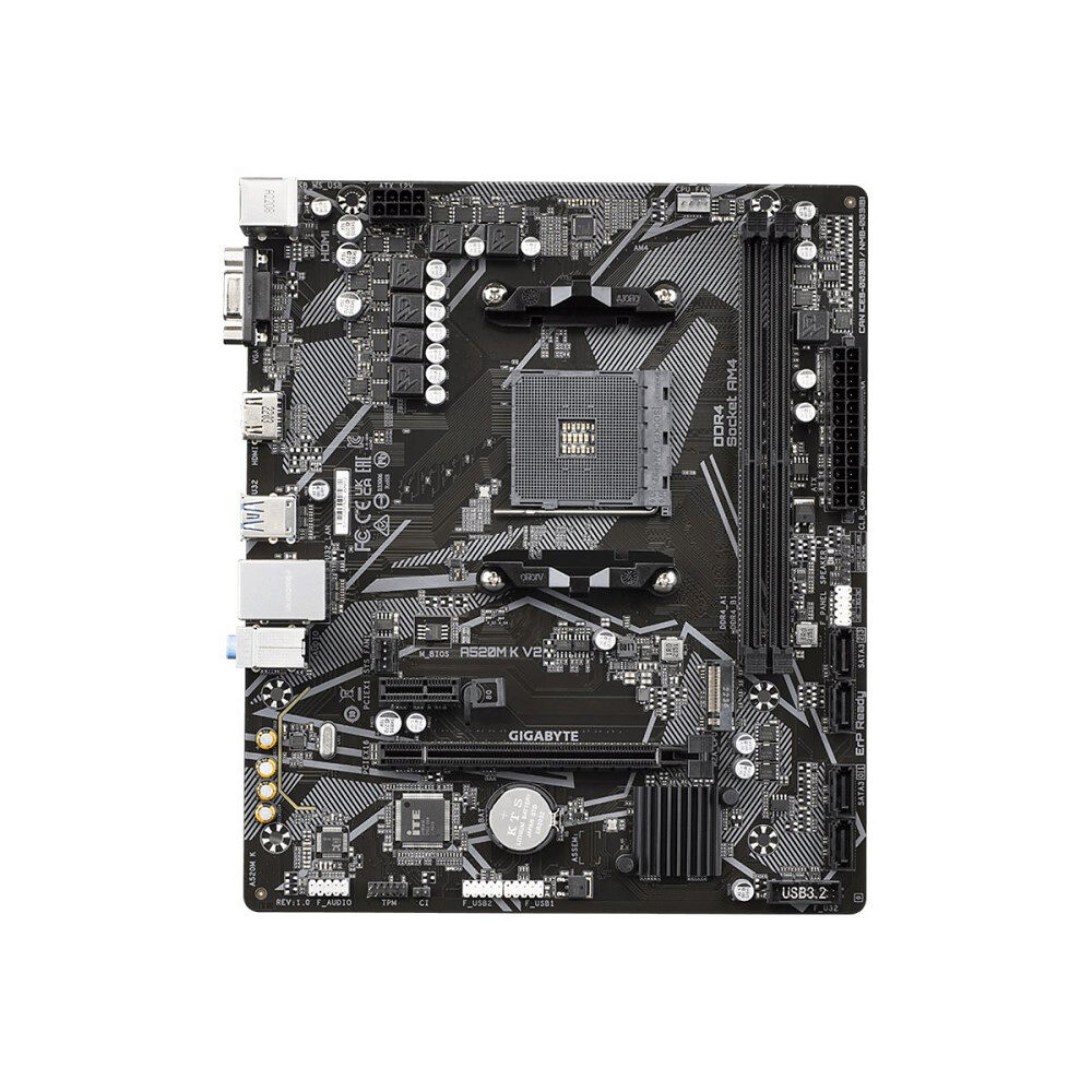 Gigabyte Gigabyte A520M K V2 - 1.0 - moderkort - micro ATX - Socket AM4 - AMD A520