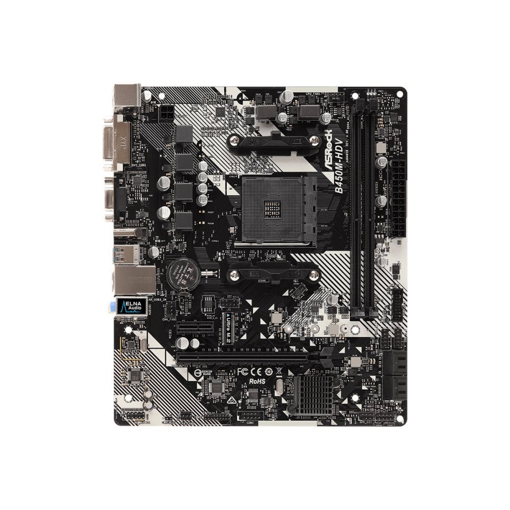 ASRock ASRock B450M-HDV R4.0 - moderkort - micro ATX - Socket AM4 - AMD B450