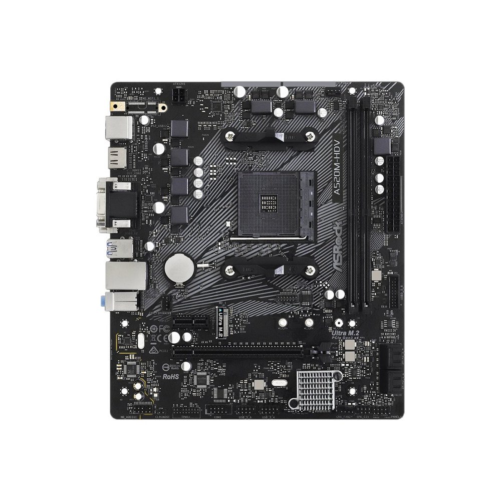 ASRock ASRock A520M-HDV - moderkort - micro ATX - Socket AM4 - AMD A520