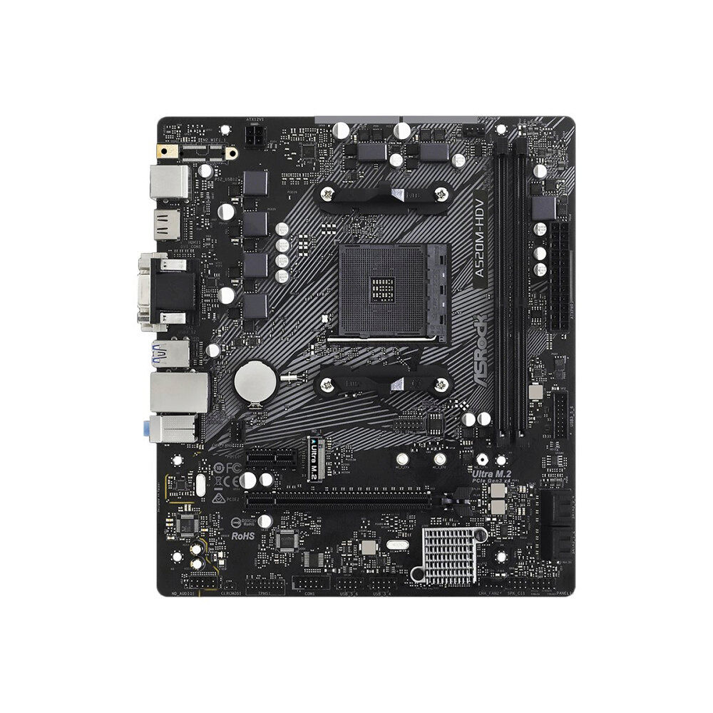 ASRock ASRock A520M-HDV - moderkort - micro ATX - Socket AM4 - AMD A520
