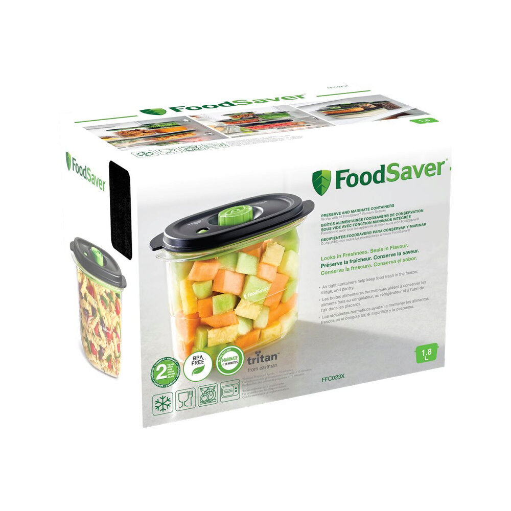 FoodSaver FoodSaver Preserve & Marinate FFC023X - matförvaringsbehållare - CrystalClear - 1.8 L