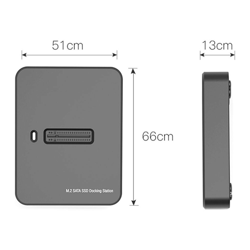 Gembird Gembird DD-U3M2 - SSD-dockningsstation - M.2 Card (PCIe NVMe & SATA) - USB 3.2 (Gen 2)