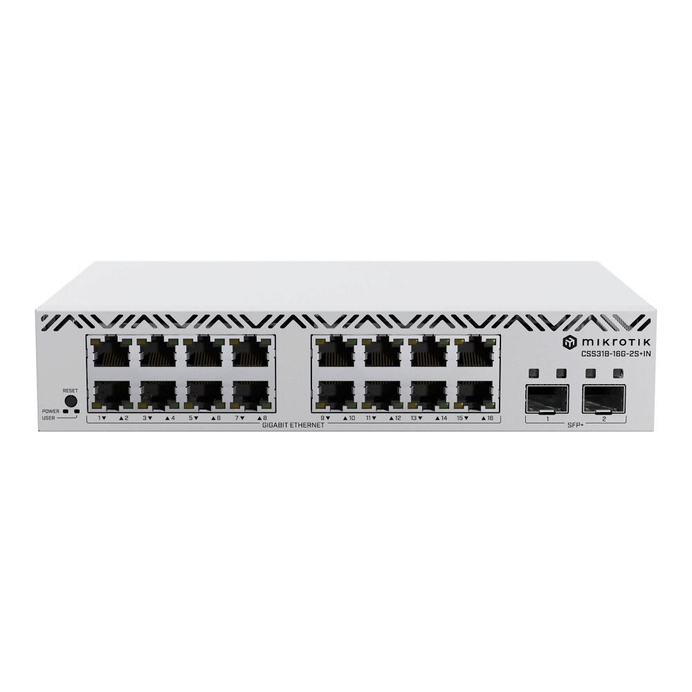 MikroTik MikroTik CSS318-16G-2S+IN - switch - 18 portar - smart - rackmonterbar