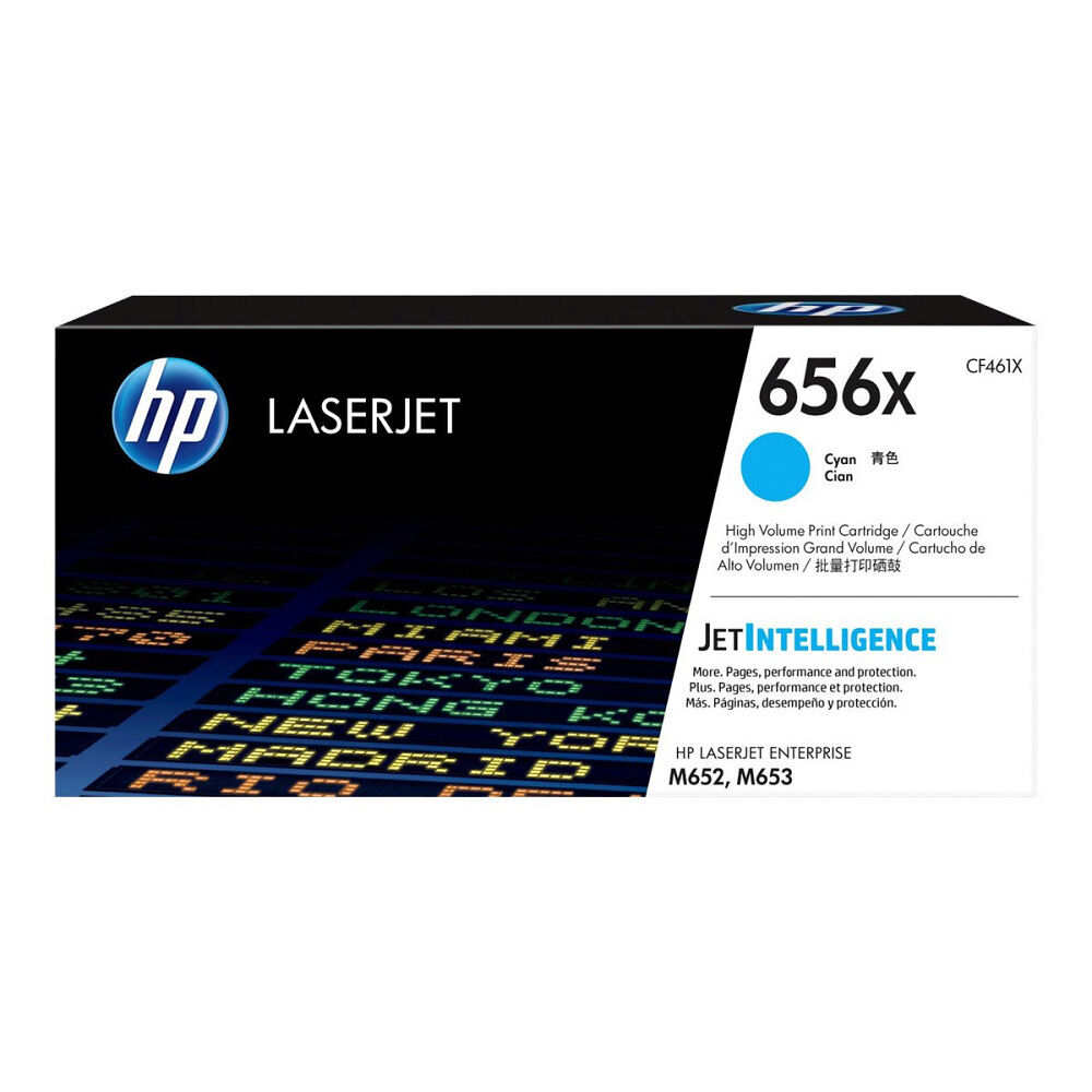 Hewlett-Packard HP 656X - Lång livslängd - cyan - original - LaserJet - tonerkassett (CF461X)
