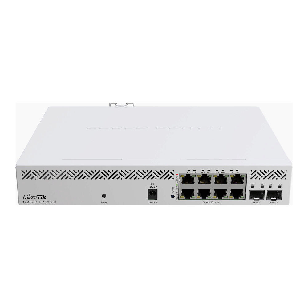 MikroTik MikroTik CSS610-8P-2S+IN - switch - 8 portar - smart - rackmonterbar