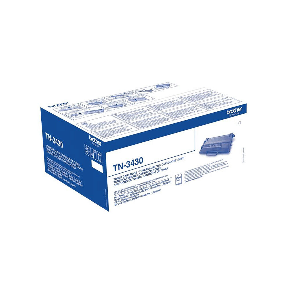 Brother Brother TN3430 - svart - original - tonerkassett