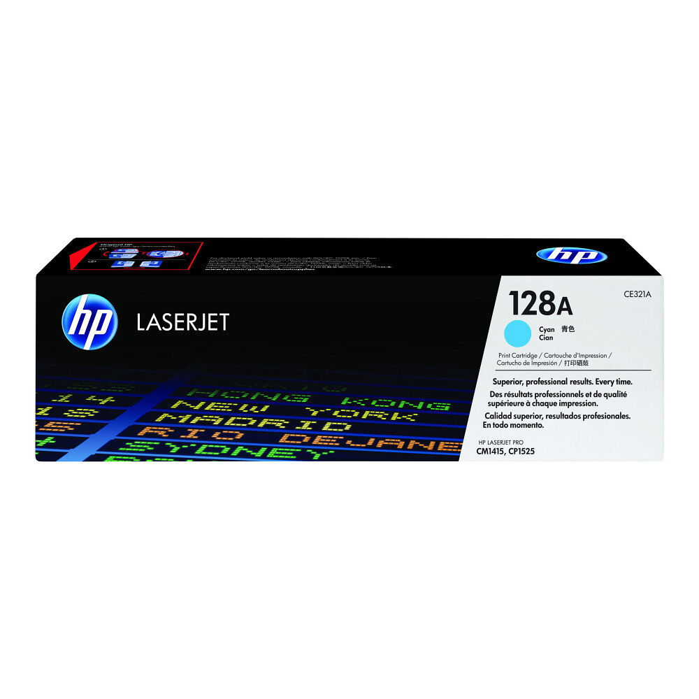 Hewlett-Packard HP 128A - cyan - original - LaserJet - tonerkassett (CE321A)