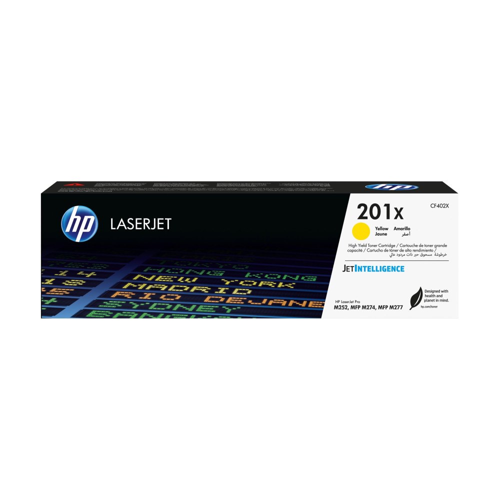 Hewlett-Packard HP 201X - Lång livslängd - gul - original - LaserJet - tonerkassett (CF402X)