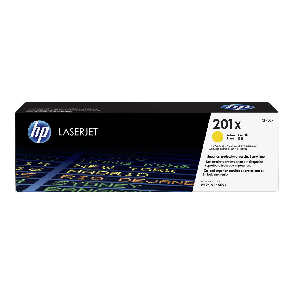 Hewlett-Packard HP 201X - Lång livslängd - gul - original - LaserJet - tonerkassett (CF402X)