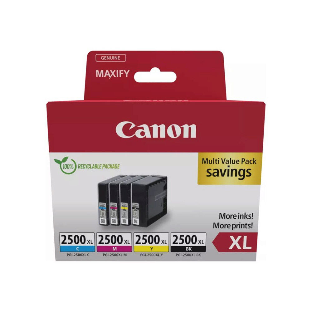 CANON Canon PGI-2500XL BK/C/M/Y Multipack - 4-pack - XL - svart, gul, cyan, magenta - original - bläcktank