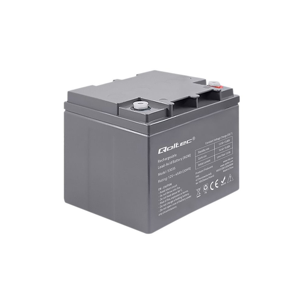 Qoltec Qoltec - UPS-batteri - Bly-syra - 45 Ah