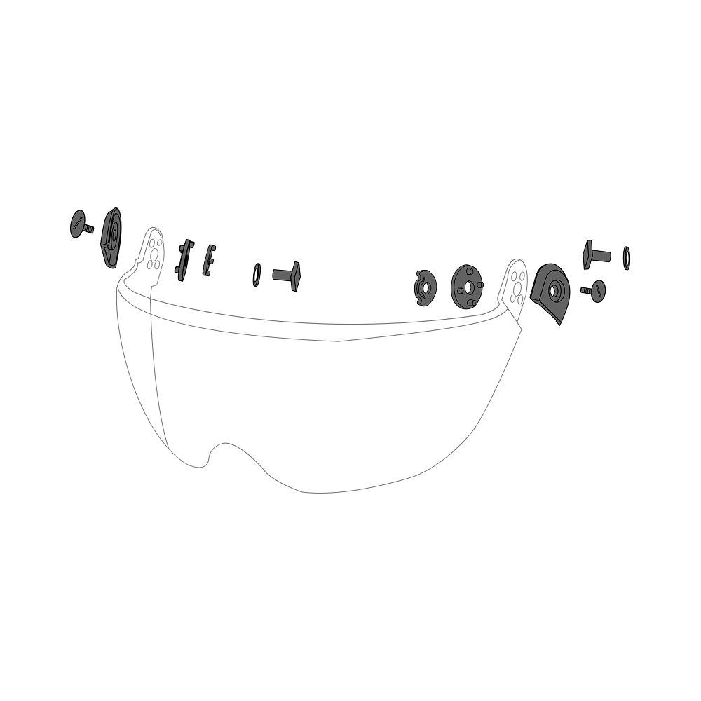 Guardio Theia Visor Screws Helmet Acc Black Unisex