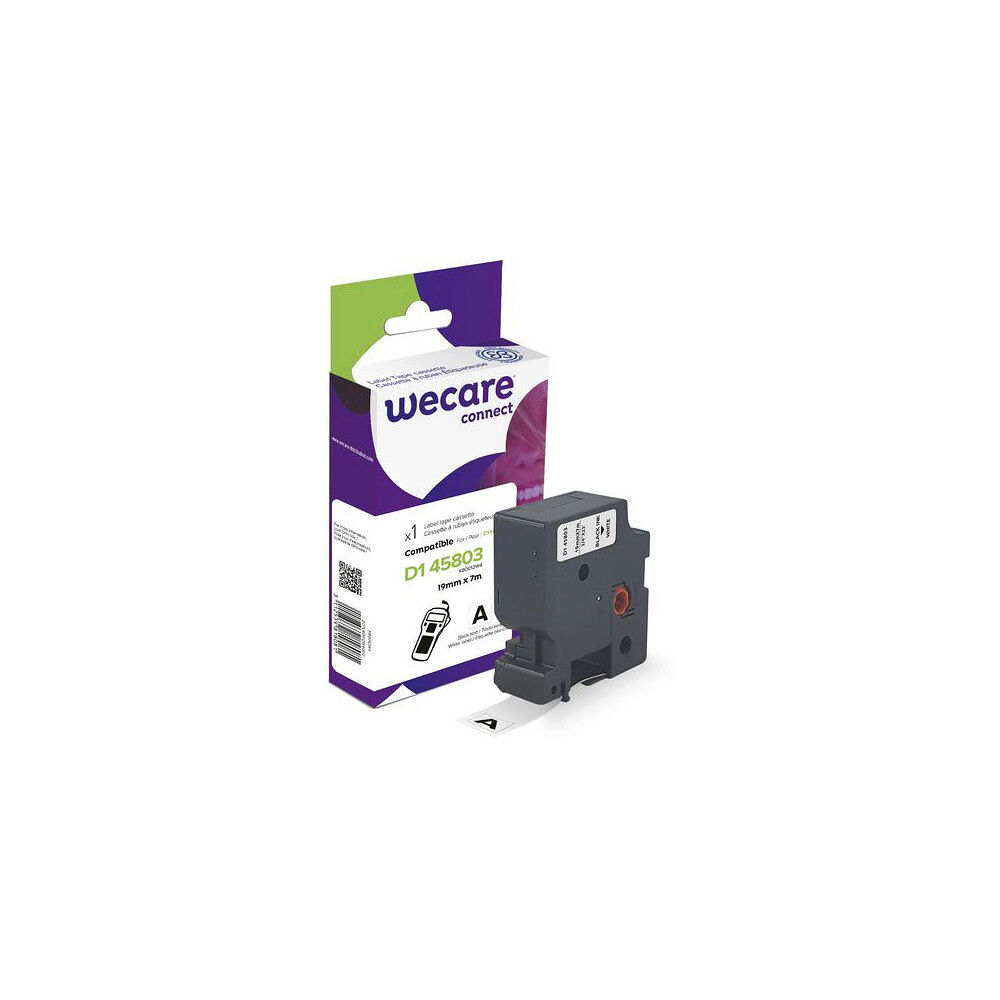 Wecare Tape WECARE 19mm Svart på Vit