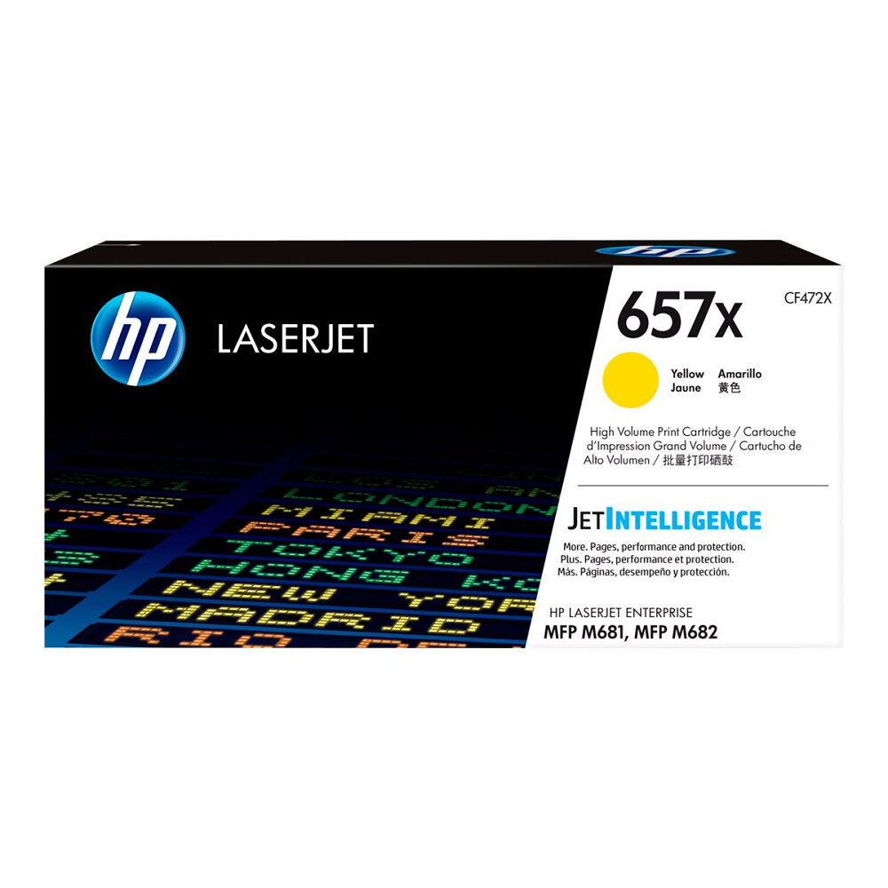 Hewlett-Packard HP 657X - Lång livslängd - gul - original - LaserJet - tonerkassett (CF472X)