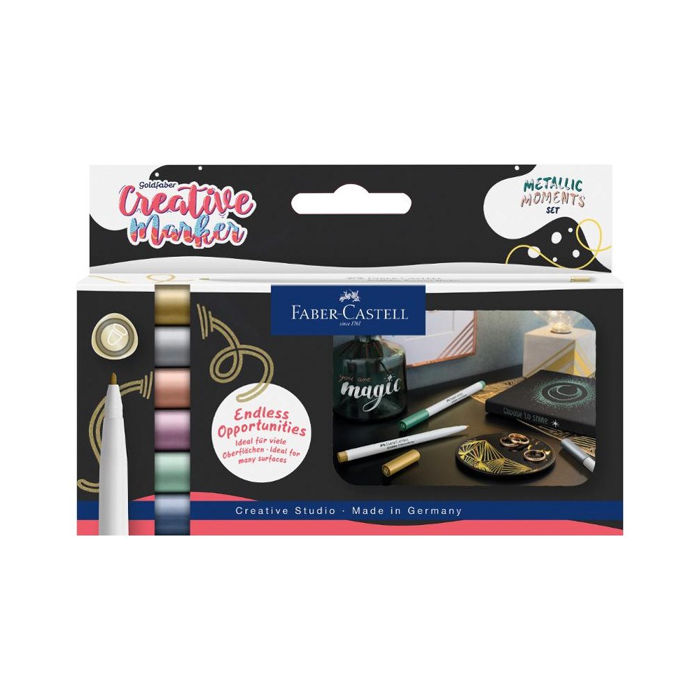 FABER-CASTELL Fiberpenna FABER CASTELL Metallics 6/fp