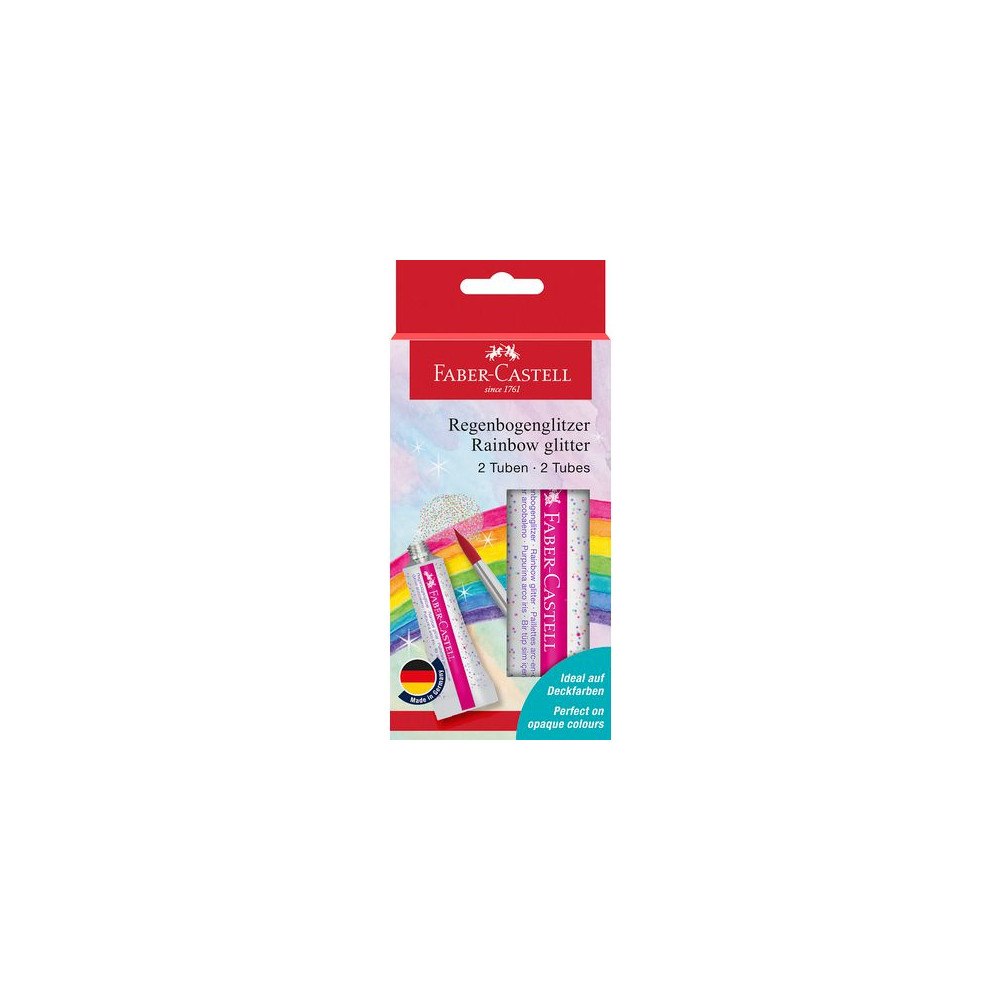 FABER-CASTELL Glitterfärg FABER Rainbow 2 x12 ml