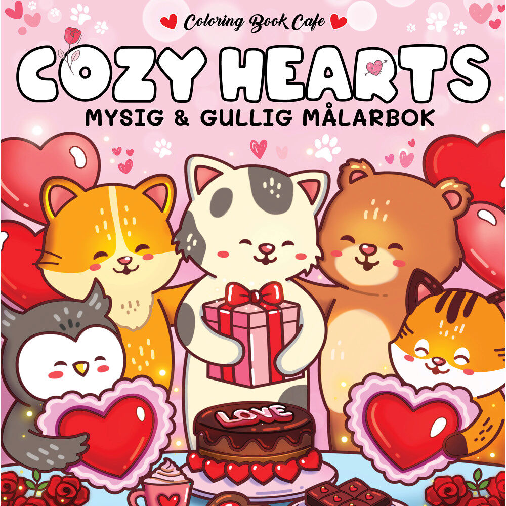 Legind A/S Cozy Hearts. Mysig och gullig Cozy Coloring målarbok från Coloring Book Cafe (häftad)
