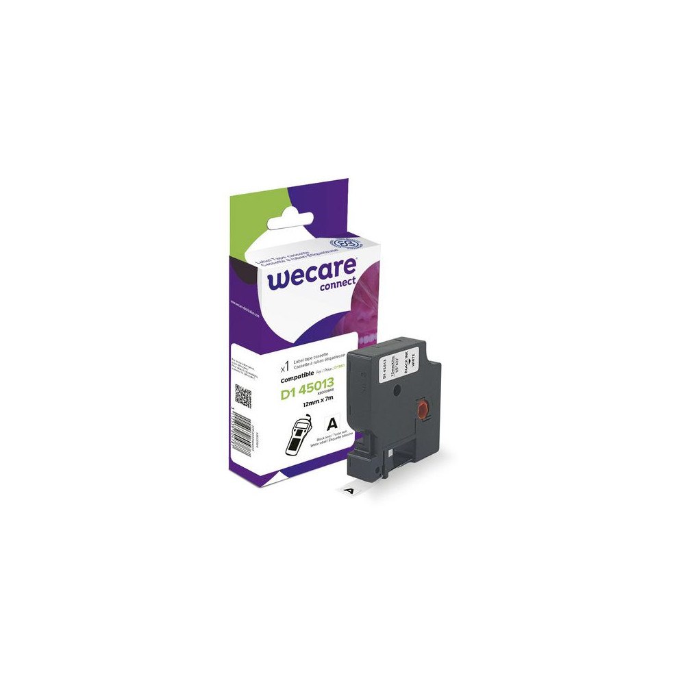 Wecare Tape WECARE 12mm svart på vit