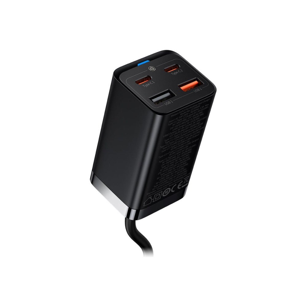 Baseus Baseus strömadapter - GaN3 Pro - 2 x USB-C, 2 x USB - 65 Watt