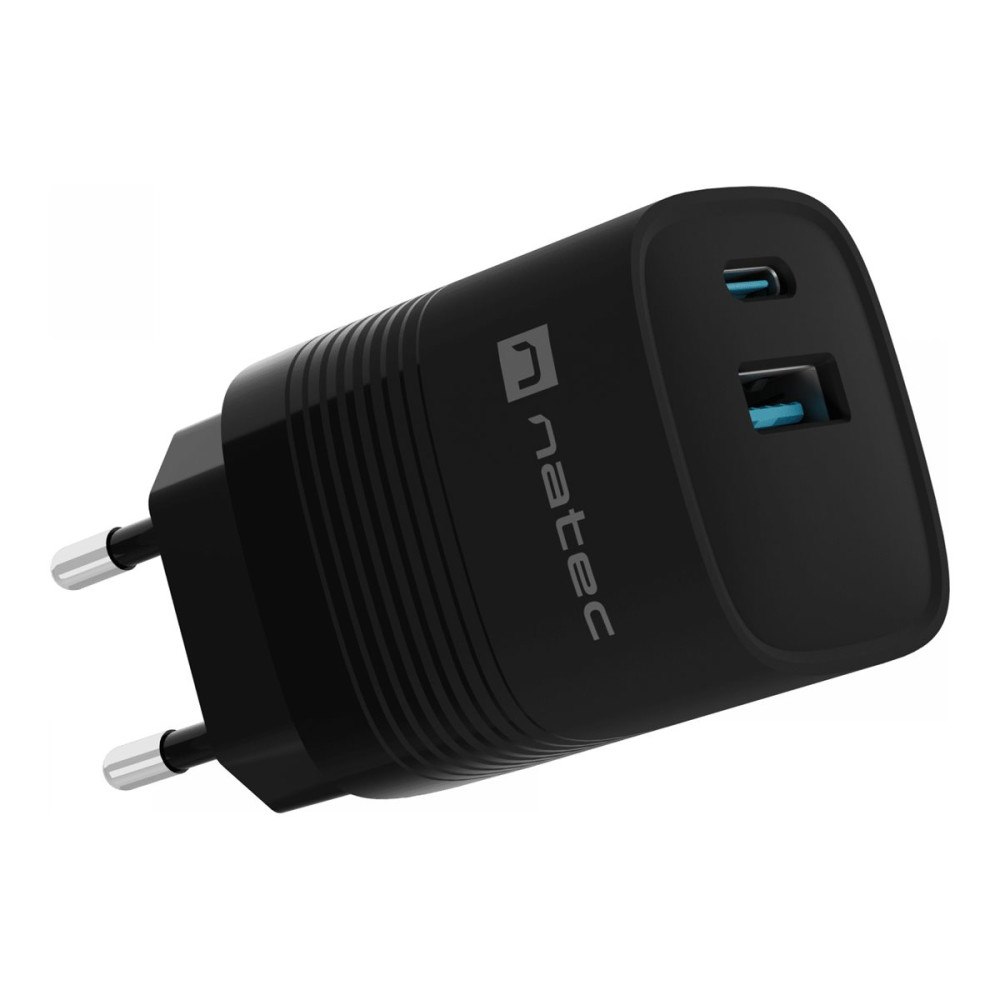 NATEC Natec Ribera strömadapter - GaN - USB, USB-C - 30 Watt