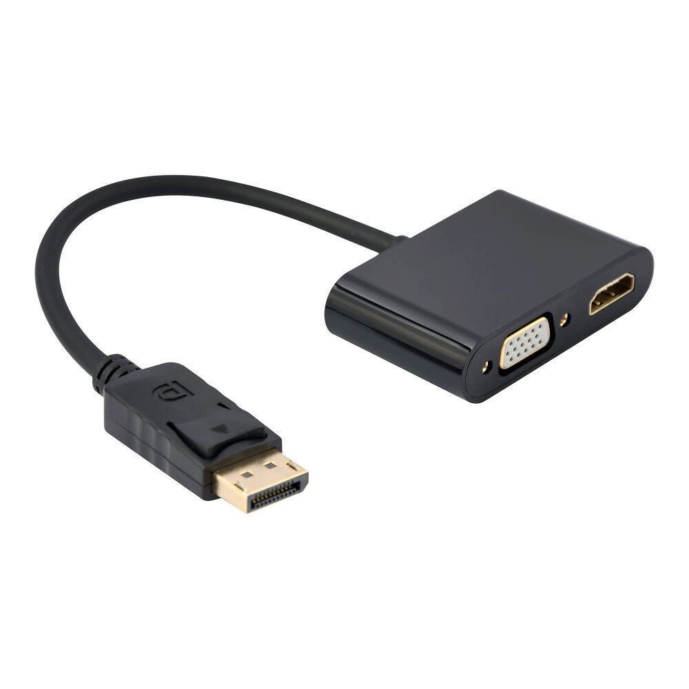Gembird Cablexpert videokort - DisplayPort / HDMI / VGA - 10 cm