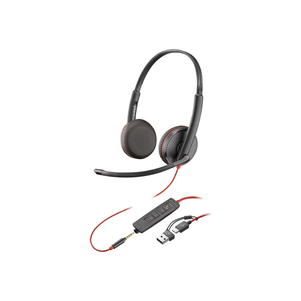 Poly HP Poly Blackwire 3225 - headset - 3,5 mm kontakt, USB-C