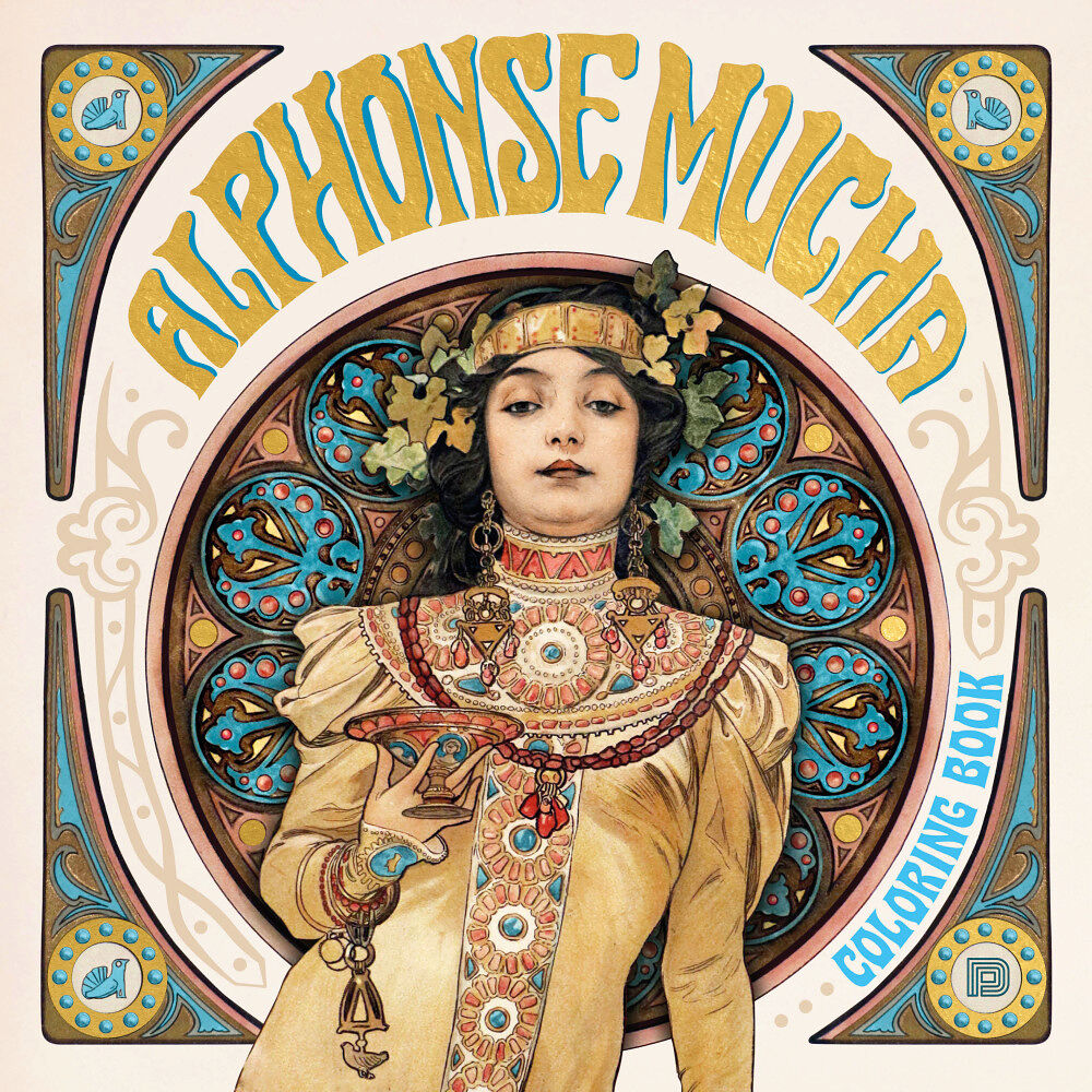 Dokument Press Alphonse Mucha Coloring Book (häftad, eng)