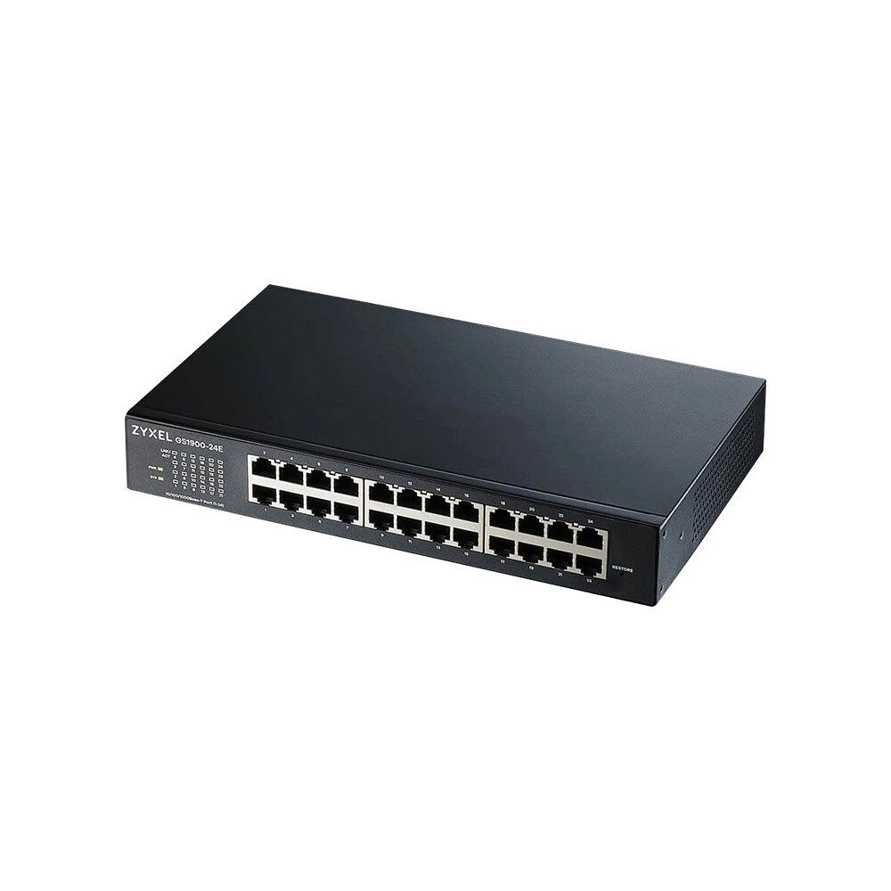 ZyXEL Communications Zyxel GS1900 Series GS1900-24E - switch - 24 portar - smart - rackmonterbar