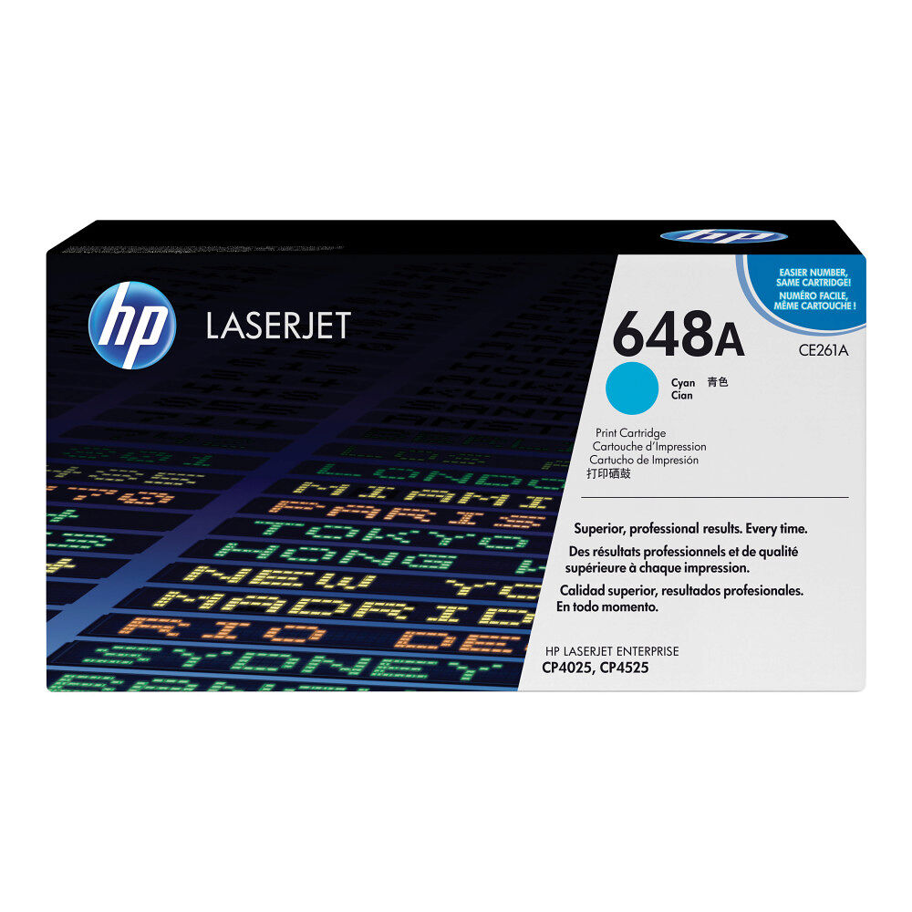 Hewlett-Packard HP 648A - cyan - original - LaserJet - tonerkassett (CE261A)