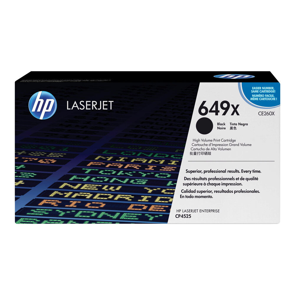 Hewlett-Packard HP 649X - Lång livslängd - svart - original - LaserJet - tonerkassett (CE260X)