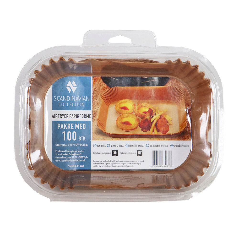 Scandinavian Collection Scandinavian Collection - Airfryer paper moulds, rectangular - 100 pcs