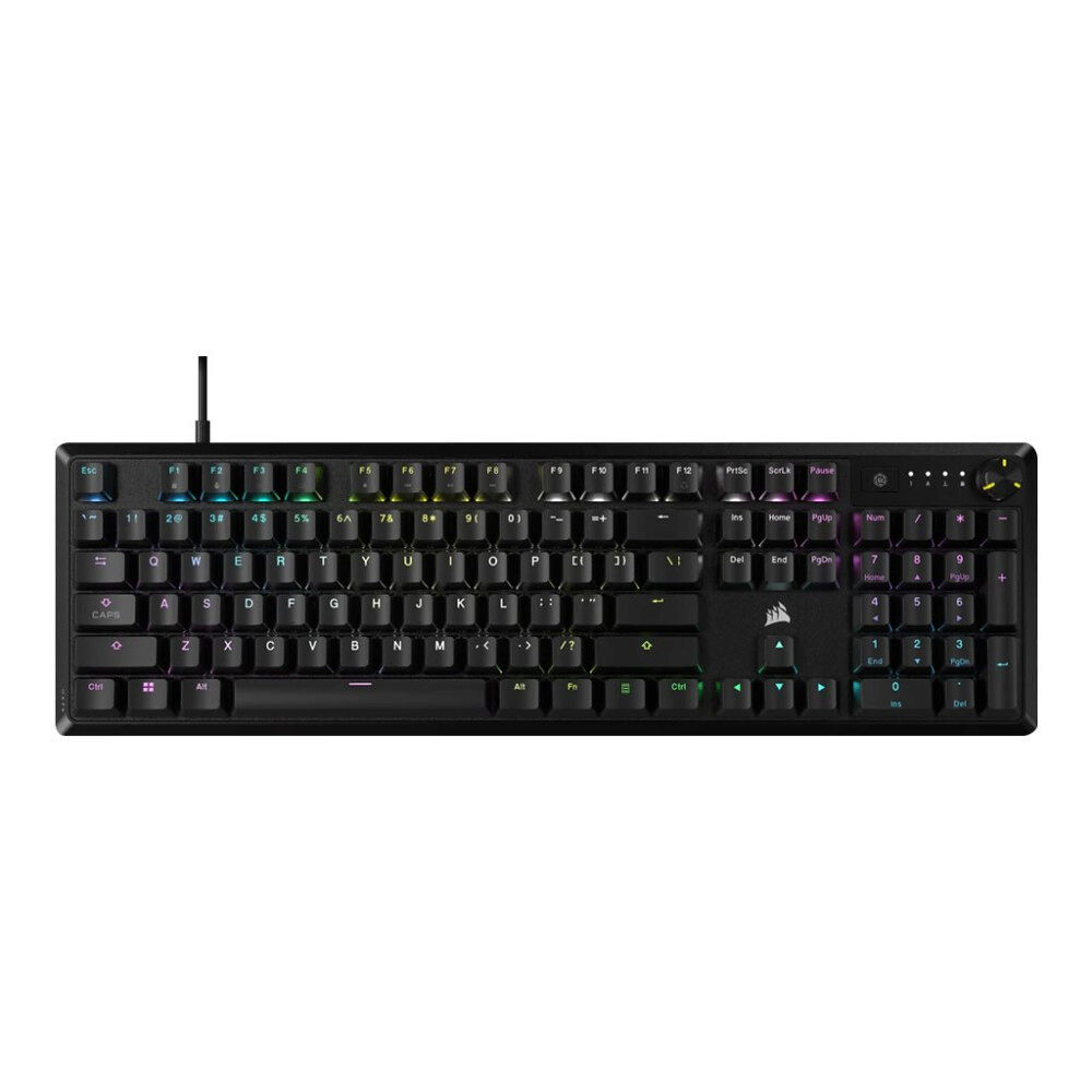 Corsair CORSAIR K70 CORE RGB - tangentbord - mekaniskt, gaming - 100% full size - QWERTY - amerikansk - svart Inmatningsenhet