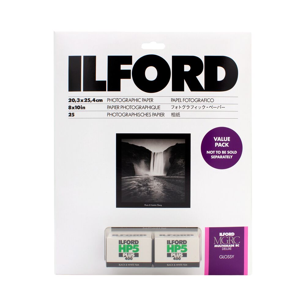 ILFORD PHOTO Ilford Multigrade RC deluxe Gloss valuepack incl HP5 Plus films
