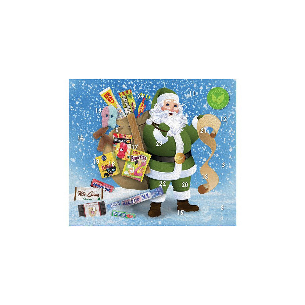 Hulten Godis Julkalender Vegan 1-24 luckor 358g (Utgånget datum)
