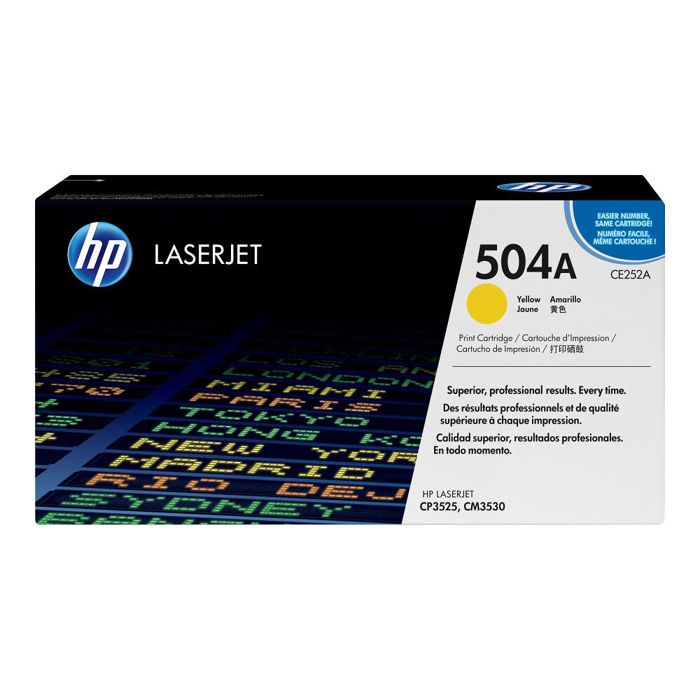 Hewlett-Packard HP 504A - gul - original - LaserJet - tonerkassett (CE252A)