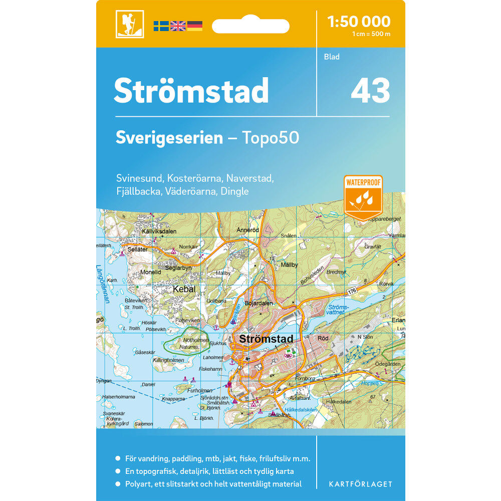 Kartförlaget 43 Strömstad Sverigeserien Topo50