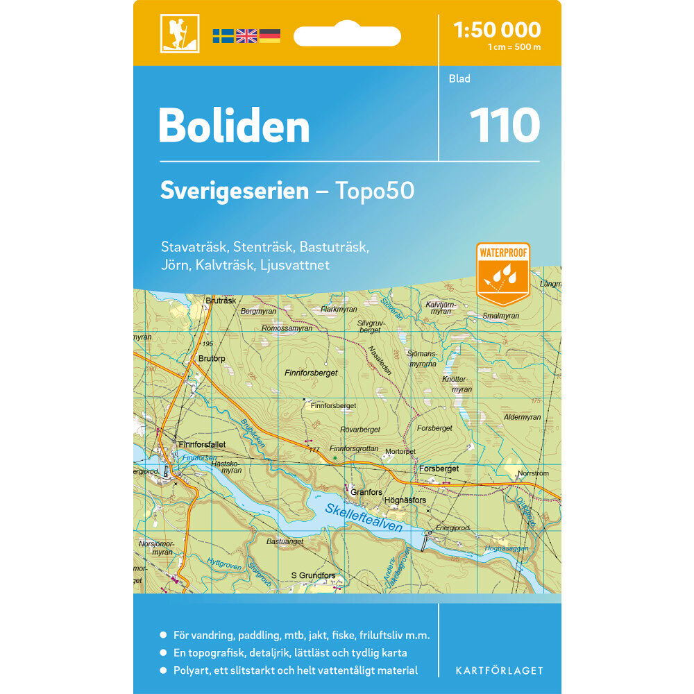 Kartförlaget 110 Boliden Sverigeserien Topo50