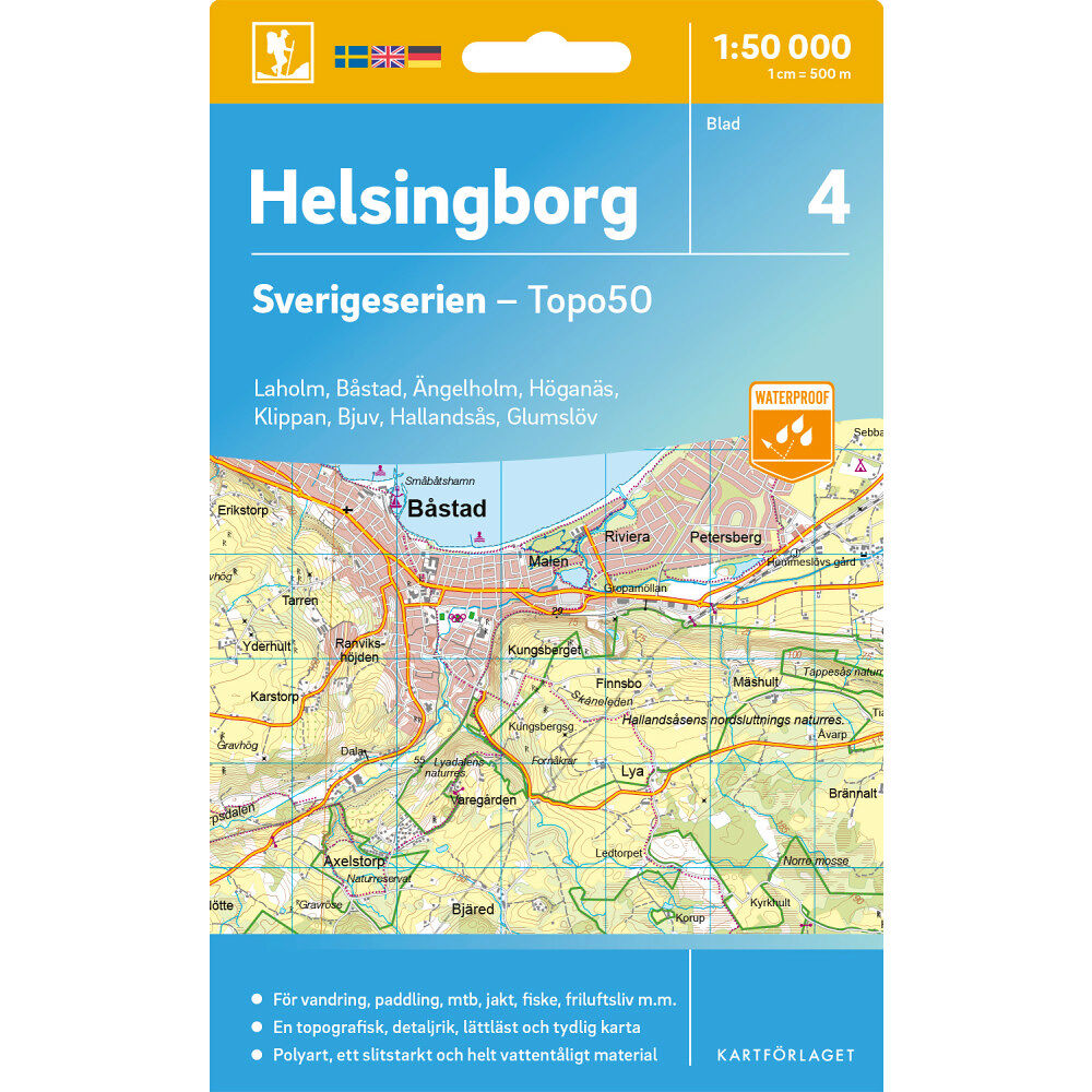 Kartförlaget 4 Helsingborg Sverigeserien Topo50