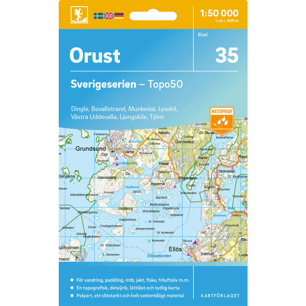 Kartförlaget 35 Orust Sverigeserien Topo50