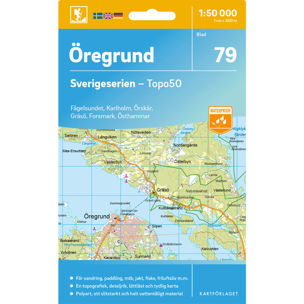 Kartförlaget 79 Öregrund Sverigeserien Topo50