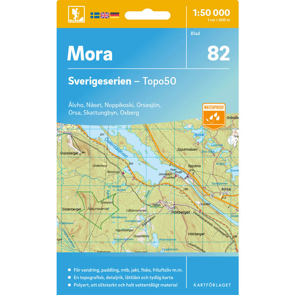 Kartförlaget 82 Mora Sverigeserien Topo50