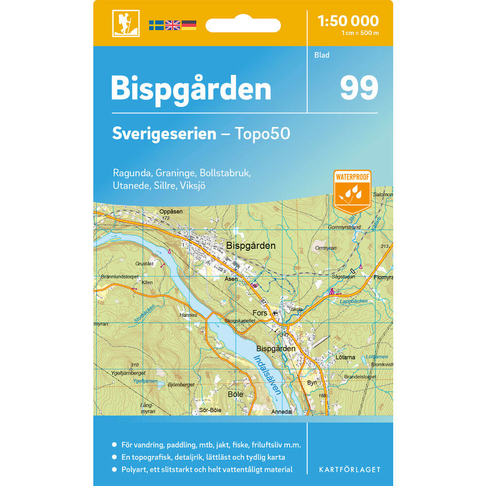 Kartförlaget 99 Bispgården Sverigeserien Topo50