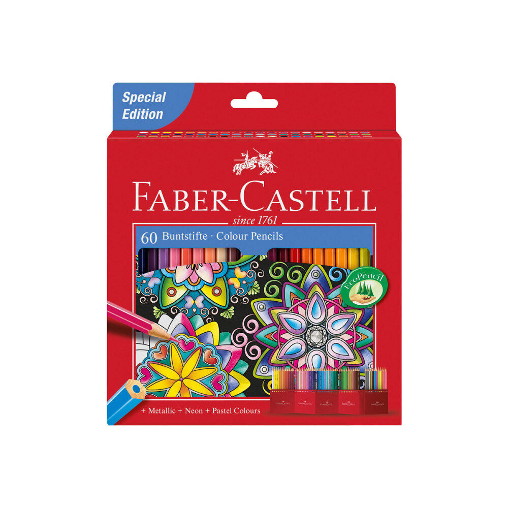 FABER-CASTELL Faber-Castell CASTLE Special Edition - färgpenna - olika klara färger (paket om 60)