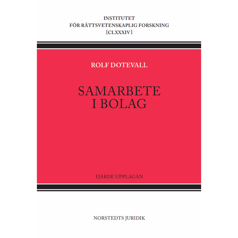 Rolf Dotevall Samarbete i bolag : om personbolag (häftad)