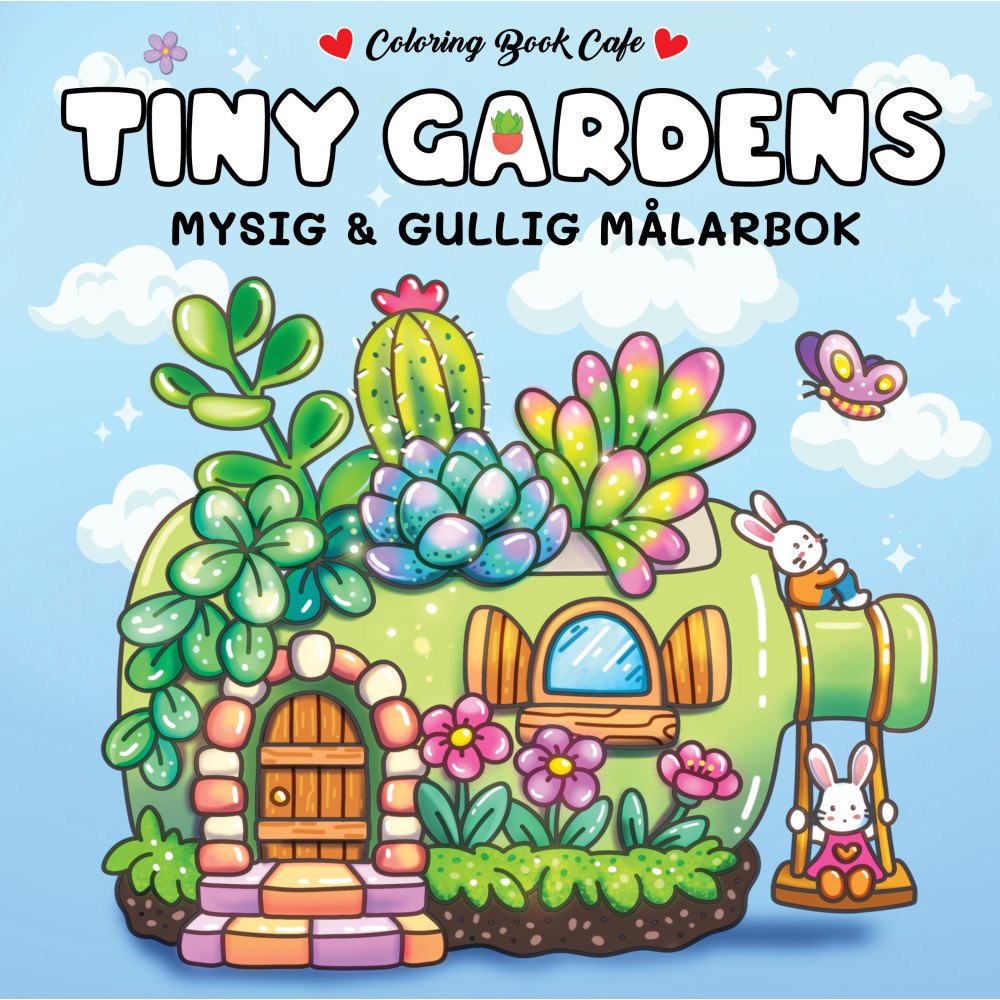 Legind A/S Tiny Gardens. Mysig och gullig Cozy Coloring målarbok från Coloring Book Cafe (häftad)