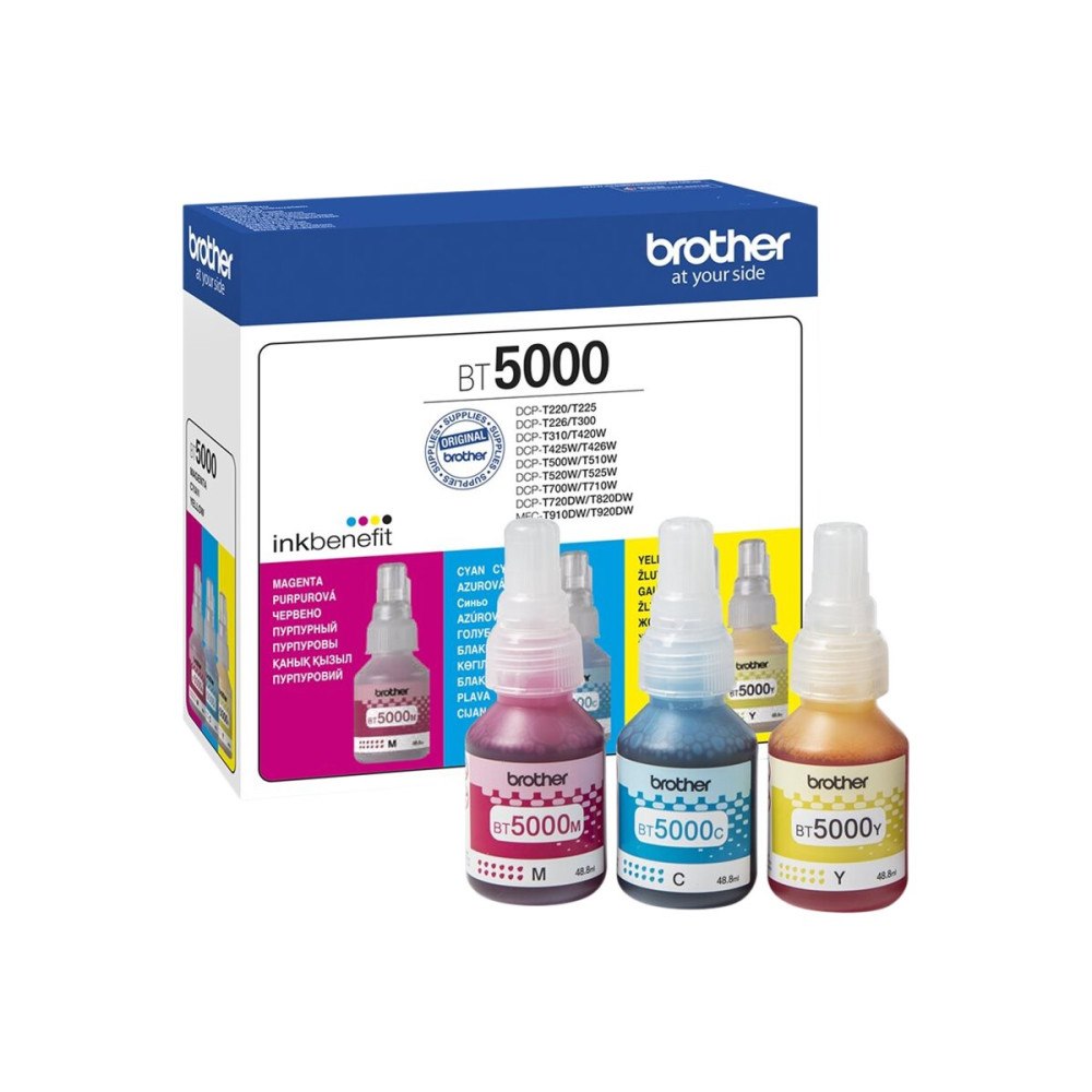 Brother Brother BT5000CL Value Pack - 3-pack - cyan, magenta, gul - original - påfyllnadsbläck