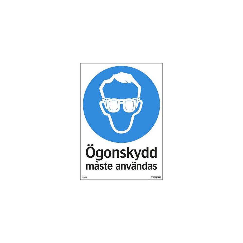 SYSTEMTEXT Skylt Skyddsglasögon 210x297mm