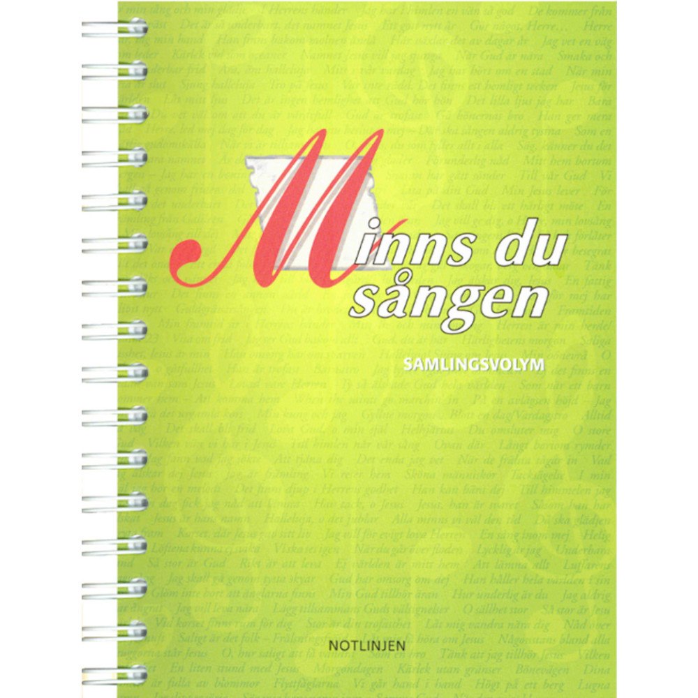 Notlinjen musikförlag Stockholm AB Minns du sången, samlingsvolym (bok, spiral)
